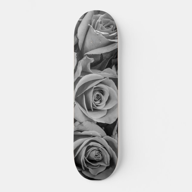 Monochromatic Roses Skateboard (Front)