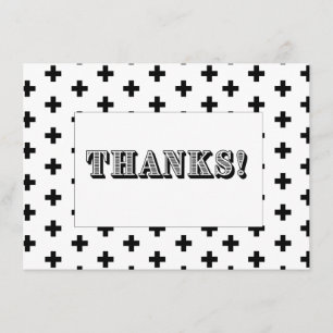 Monochromatic Thank You Card - Flat Card