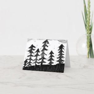 Monochromatic Winter Wonderland Holiday Card