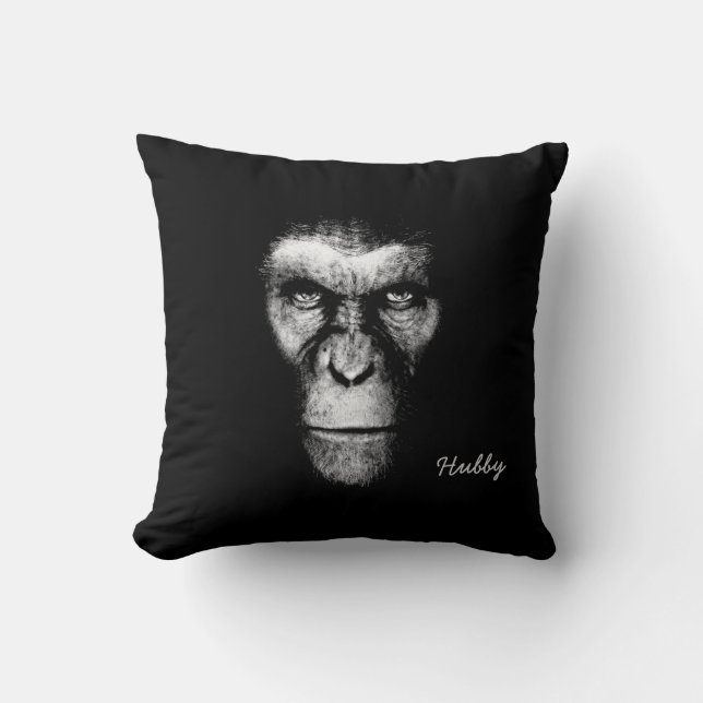 Monochrome  Ape Face Cushion (Front)