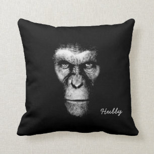 Monochrome  Ape Face Cushion