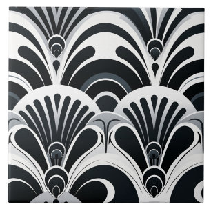 Monochrome Art Deco, Bold and Dramatic Tile