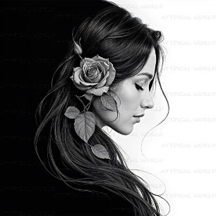 Monochrome art women good and evil sides poster