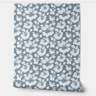 Monochrome Berry Branch Wallpaper