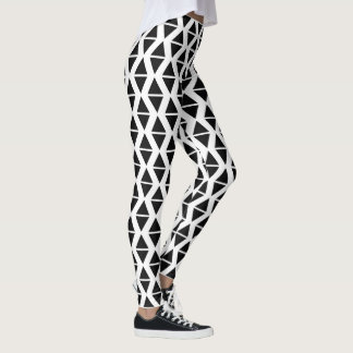 Monochrome Black & White Triangle Leggings