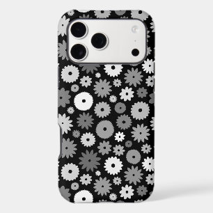 Monochrome Blooms Repeat Pattern