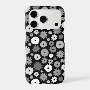 Monochrome Blooms Repeat Pattern