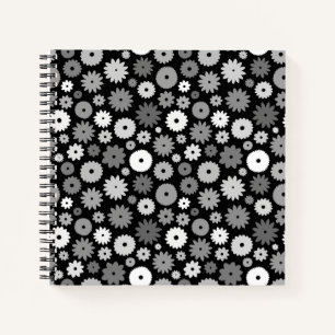 Monochrome Blooms Repeat Pattern Case-Mate iPhone Notebook
