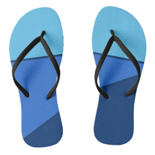 Monochrome Blue Shades Colour block Flip Flops