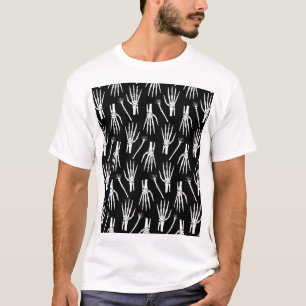 Monochrome Bones Halloween Pattern T-Shirt
