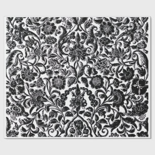 "Monochrome Botanical" Artistic Wrapping Paper