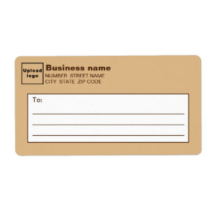 Monochrome Brown Business Shipping Label