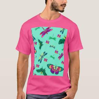 monochrome butterflies with bright coloured butter T-Shirt
