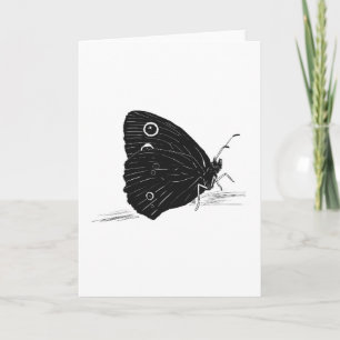 Monochrome Butterfly Card