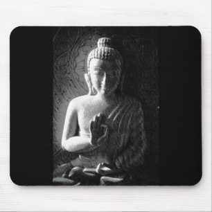 Monochrome Carved Buddha Mouse Mat