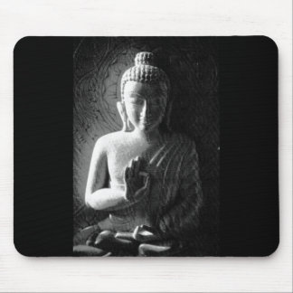 Monochrome Carved Buddha Mouse Mat