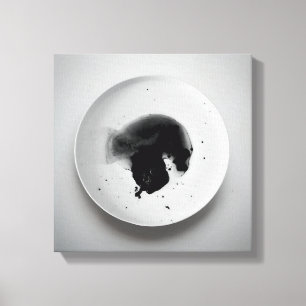 Monochrome coffee grounds texture abstract art 11 canvas print