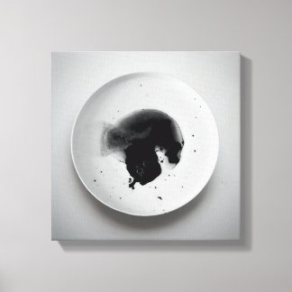 Monochrome coffee grounds texture abstract art 11 canvas print