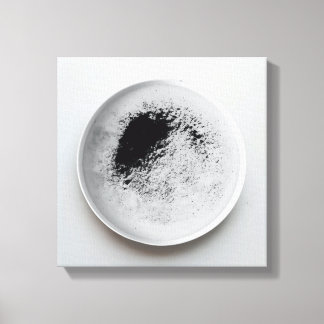 Monochrome coffee grounds texture abstract art 12 canvas print