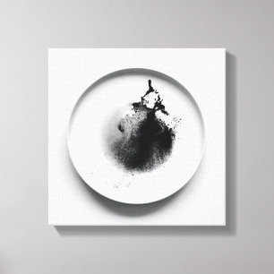 Monochrome coffee grounds texture abstract art 13 canvas print