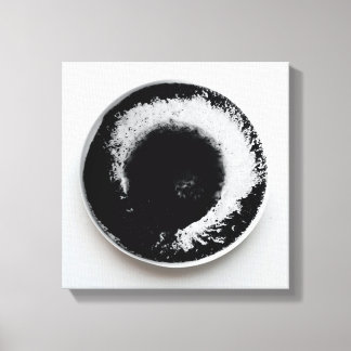 Monochrome coffee grounds texture abstract art 15 canvas print