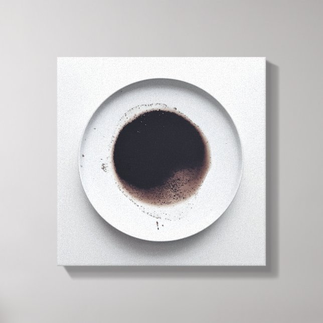 Monochrome coffee grounds texture abstract art 5 canvas print (Front)