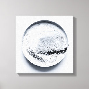 Monochrome coffee grounds texture abstract art 7 canvas print