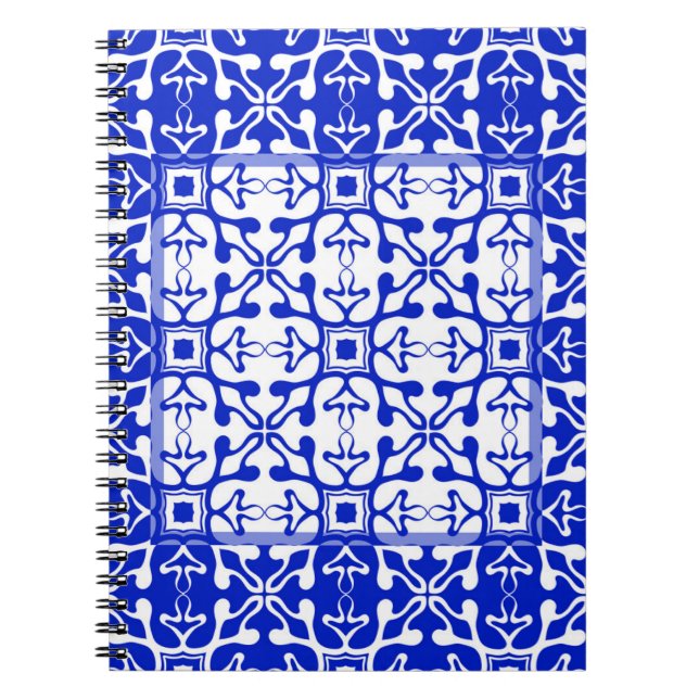 Monochrome coloured vintage pattern. Abstract orna Notebook (Front)