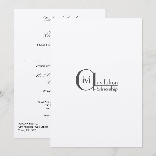 Monochrome - CP Invitation (Front/Back)