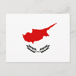 Monochrome Cyprus Flag Postcard