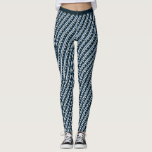 Monochrome Dark Blue Star Stripe Pattern Fitness