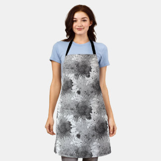 Monochrome dye stains apron