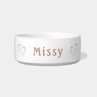 Monochrome Elegant Rose Gold Foil Personalised Bowl