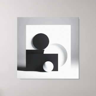 Monochrome Equilibrium Canvas Print