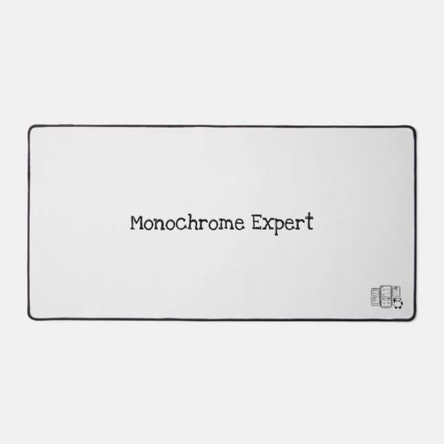 Monochrome Expert Desk Mat for Designers (Front)