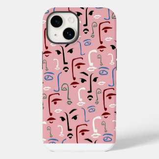Monochrome Faces iPhone 14 Case