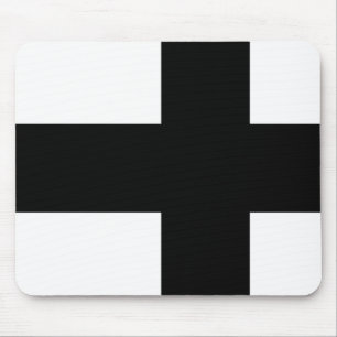 Monochrome Finland Flag Mouse Mat