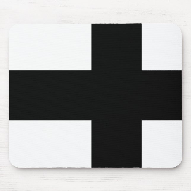 Monochrome Finland Flag Mouse Mat (Front)
