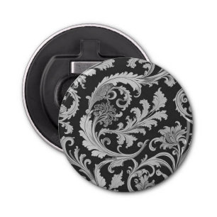 Monochrome Fleur Antique Pattern  Bottle Opener
