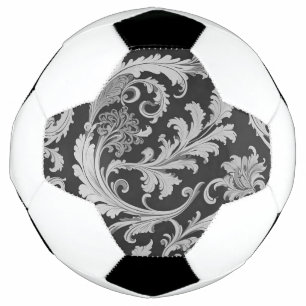 Monochrome Fleur Antique Pattern  Football