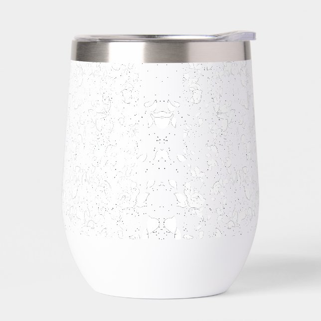 Monochrome Floral Pattern – Elegant Seamless Art (Left)