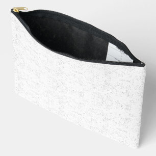 Monochrome Floral Pattern – Elegant Seamless Art Accessory Pouch