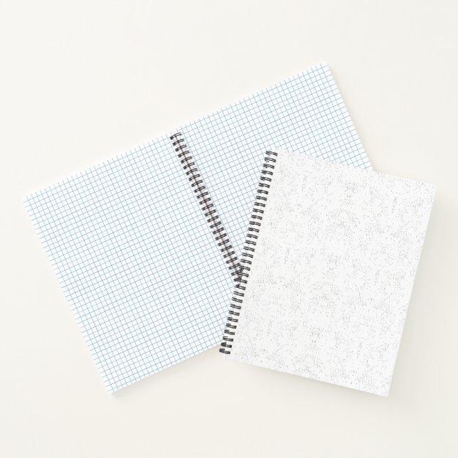 Monochrome Floral Pattern – Elegant Seamless Art Notebook (Inside)