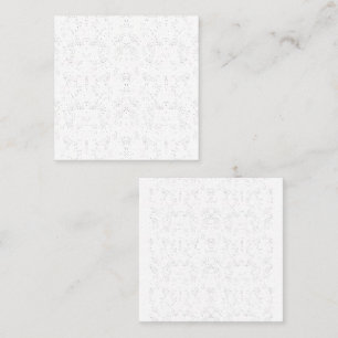 Monochrome Floral Pattern – Elegant Seamless Art Square Business Card