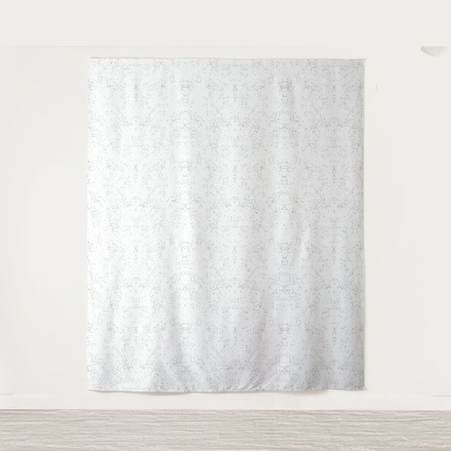 Monochrome Floral Pattern – Elegant Seamless Art Tapestry (Front)