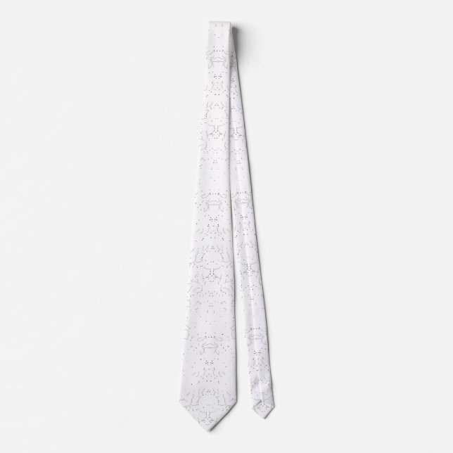 Monochrome Floral Pattern – Elegant Seamless Art Tie (Front)