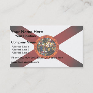 Monochrome Florida Flag Business Card