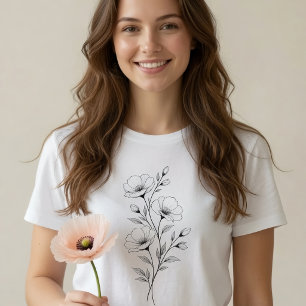 Monochrome Flower T-Shirt
