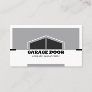 Monochrome Garage Door Business Card