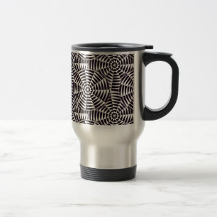 Monochrome geometric seamless pattern travel mug